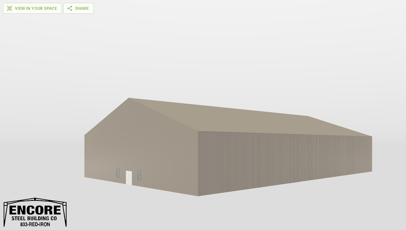 Perspective View Gable 110'X170'X25-tall