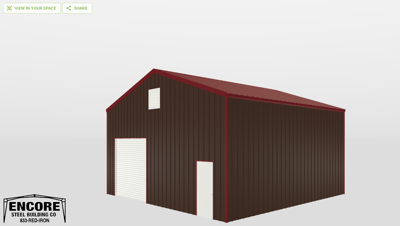 Perspective View Gable 30'X30'X14-tall