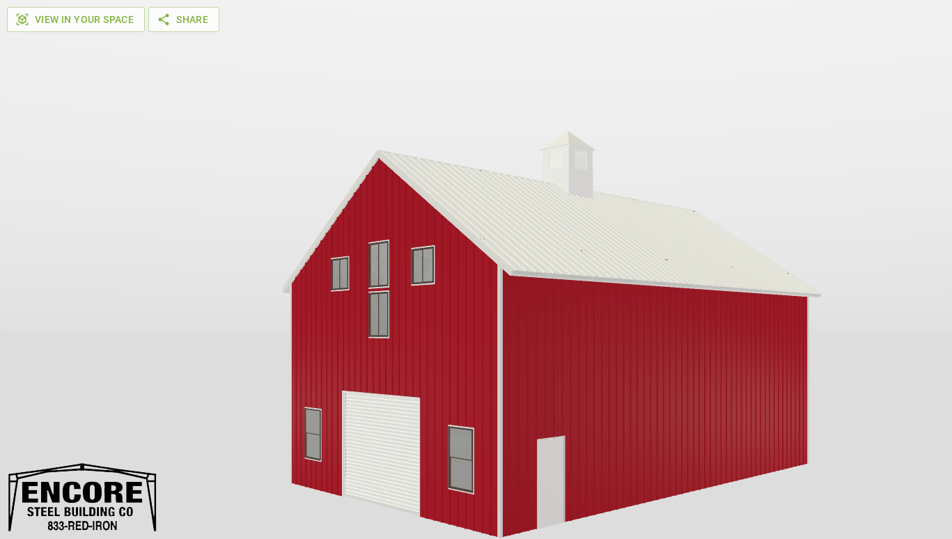 Perspective View Gable 32'X50'X20-tall