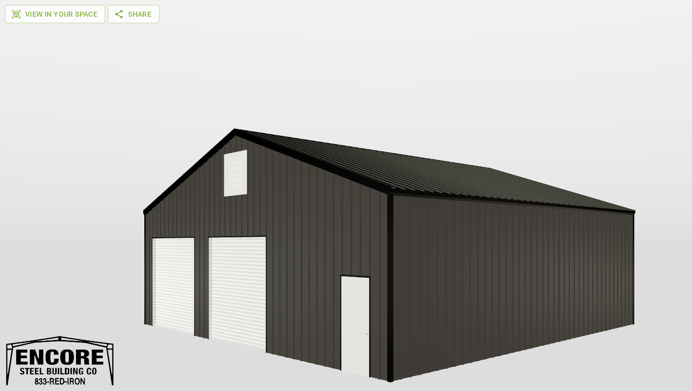 Perspective View Gable 40'X40'X12-tall