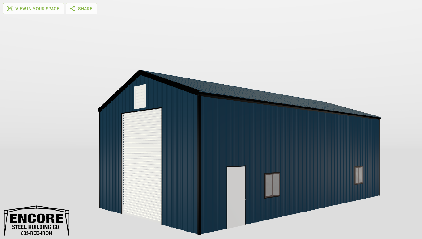Perspective View Gable 24'X45'X14-tall