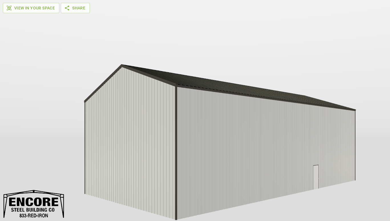 Perspective View Gable 40'X80'X24-tall