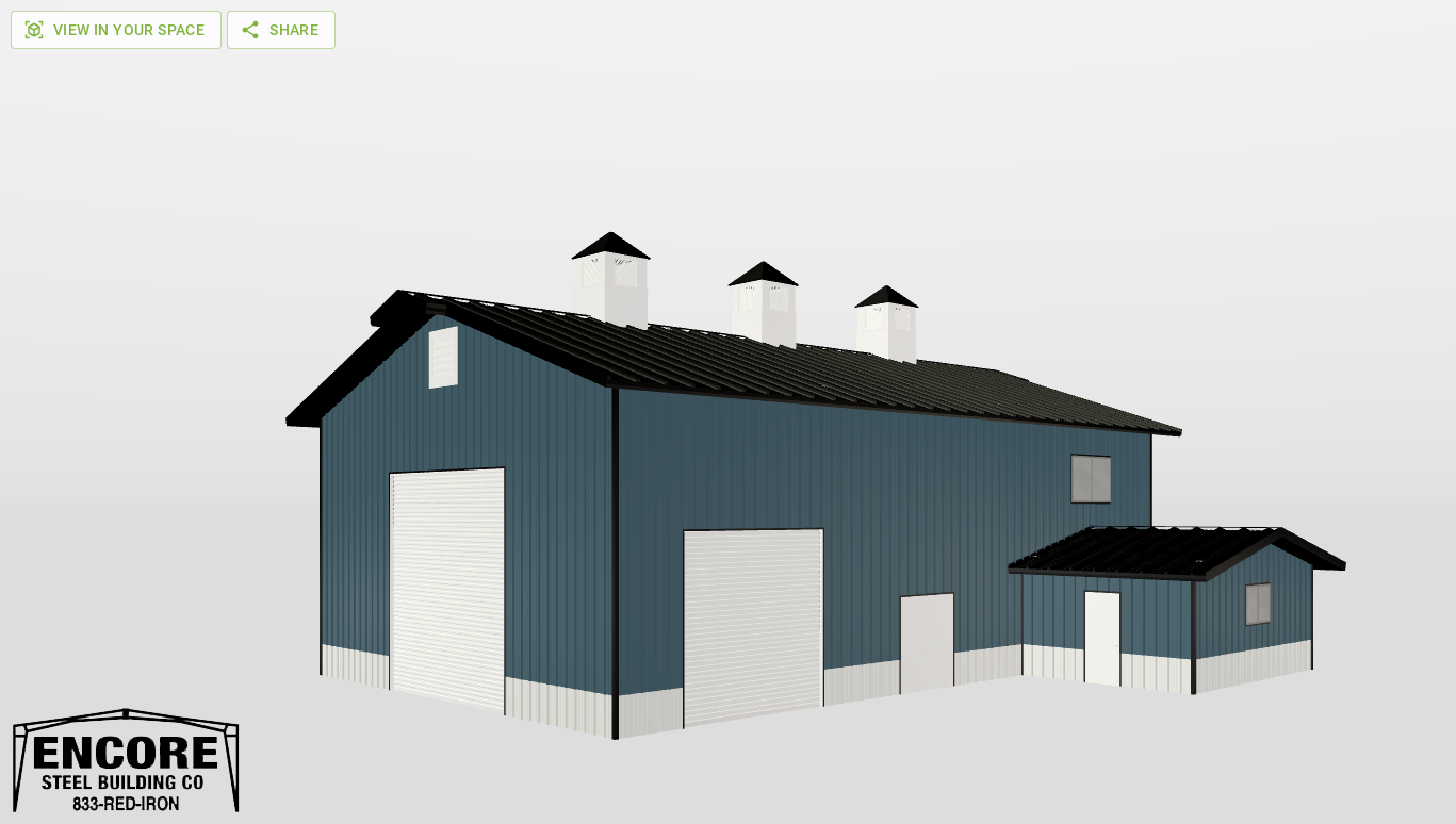 Perspective View Gable 40'X60'X20-tall