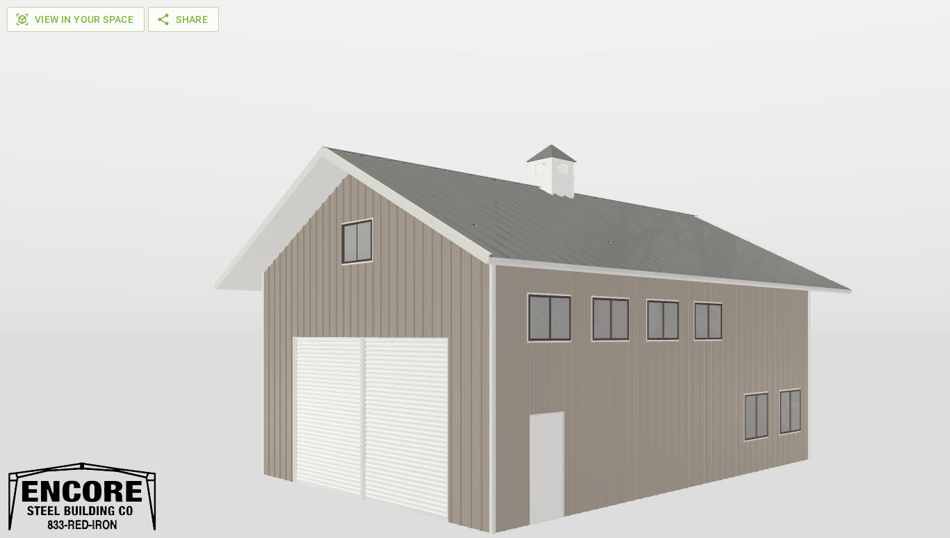 Perspective View Gable 30'X42'X17-tall