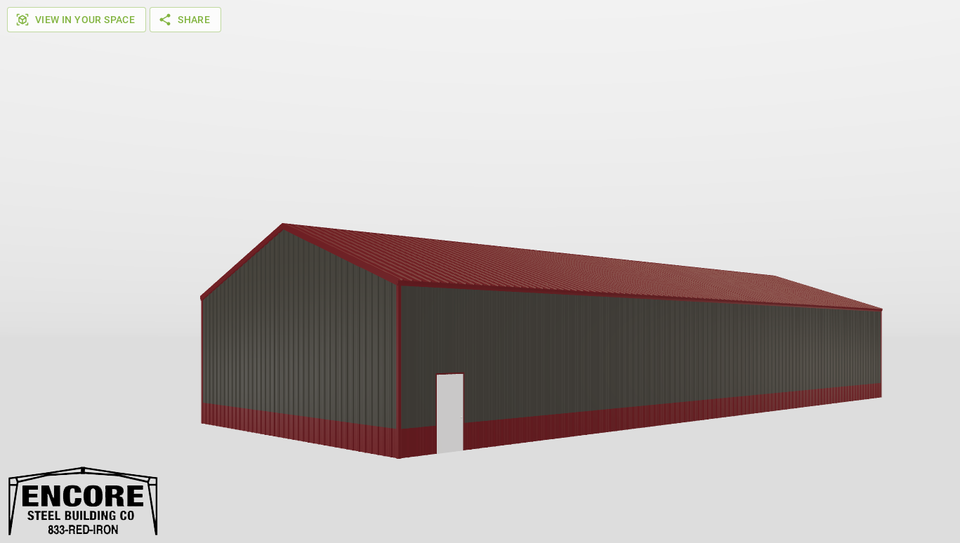 Perspective View Gable 40'X100'X14-tall