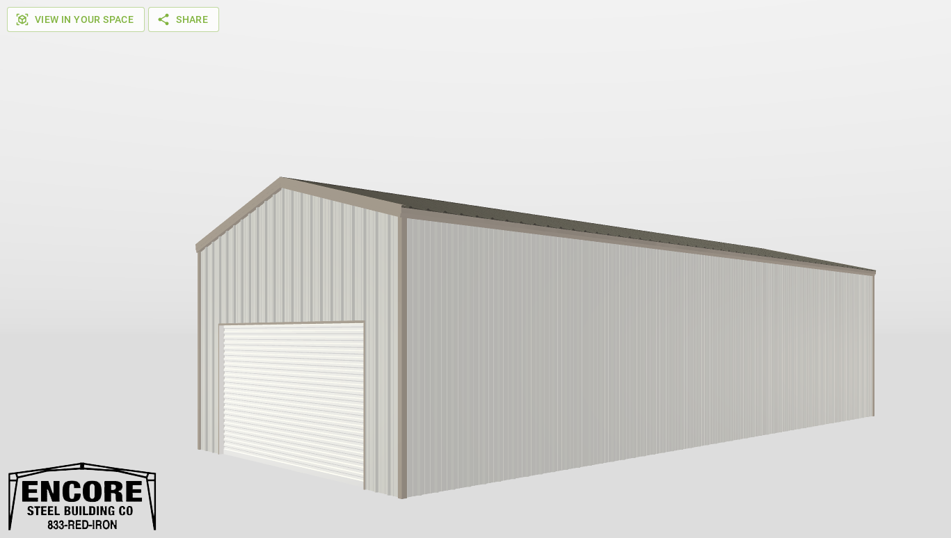 Perspective View Gable 22'X52'X12-tall