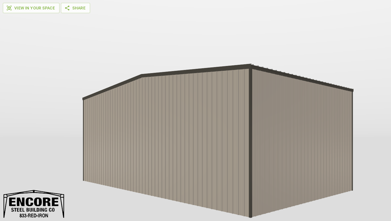 Perspective View Gable 50'X30'X18-tall