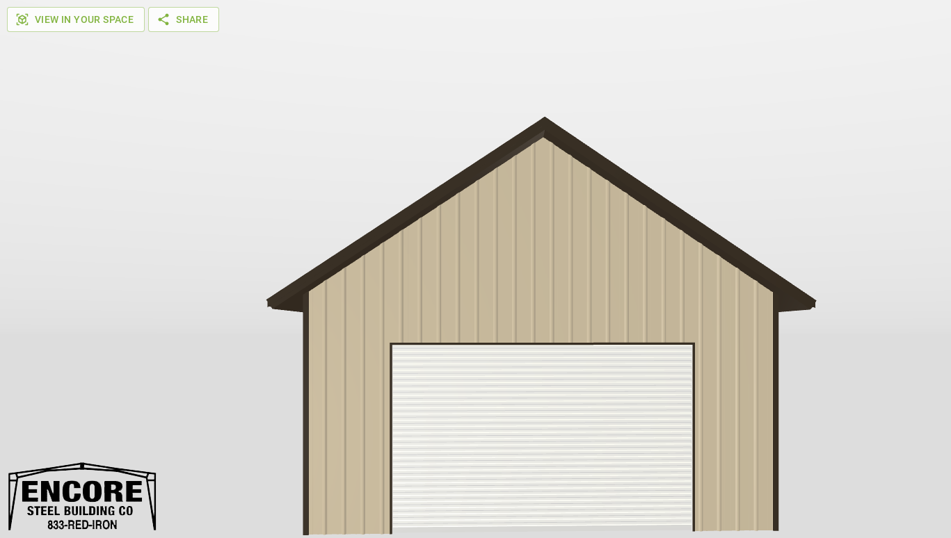 Front Gable 25'X30'X12-tall