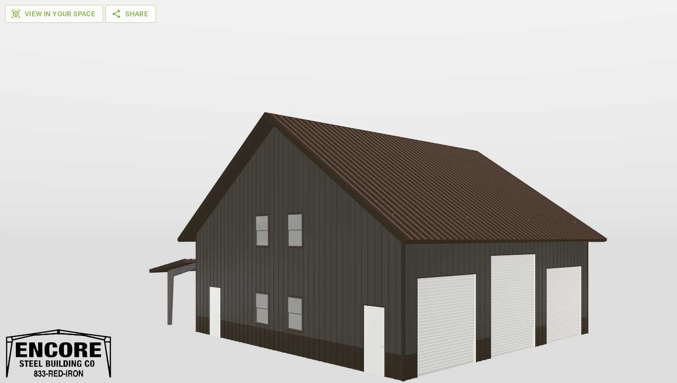 Perspective View Gable 42'X40'X14-tall