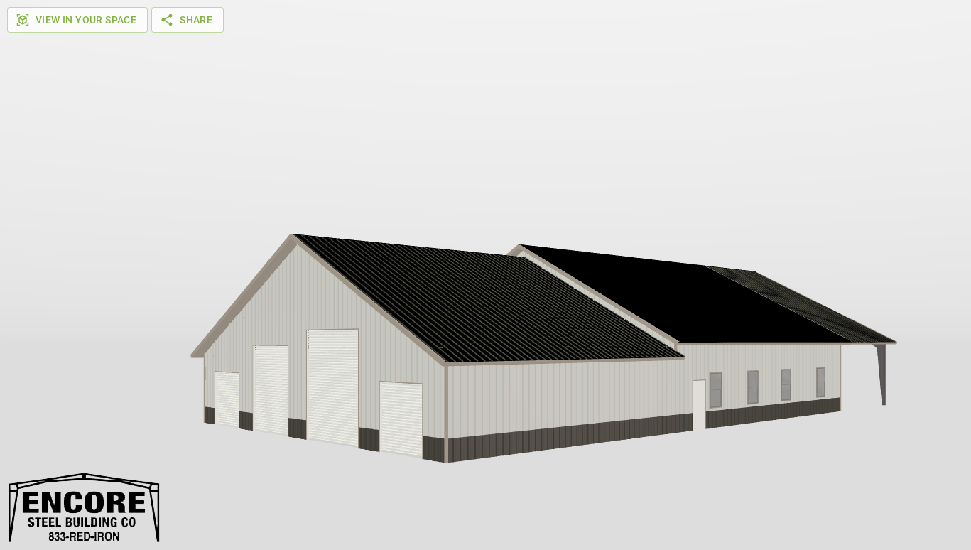 Perspective View Gable 60'X50'X12-tall