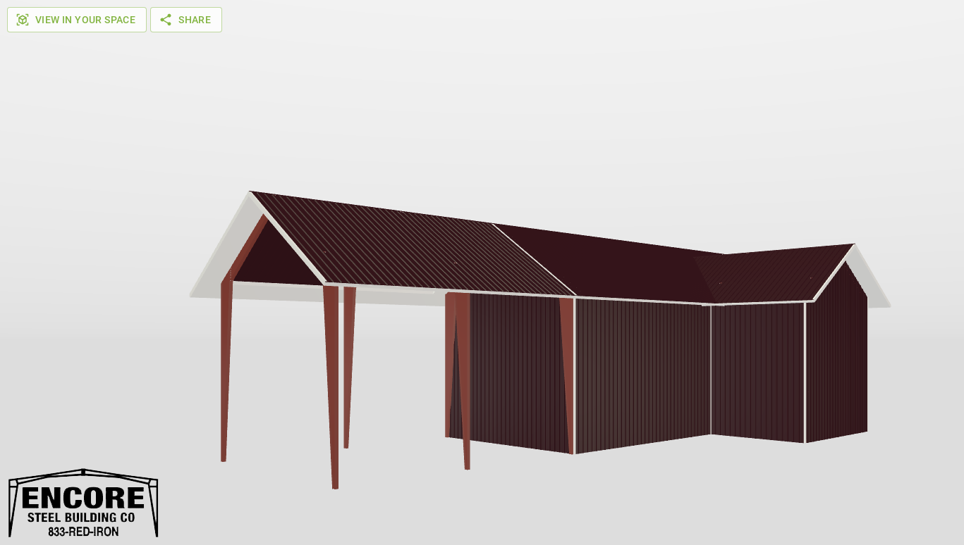Perspective View Gable 30'X60'X24-tall