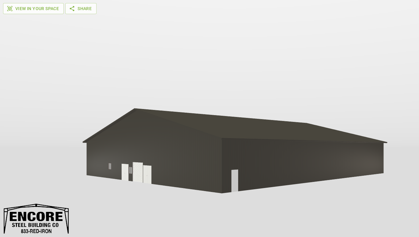 Perspective View Gable 100'X120'X16-tall