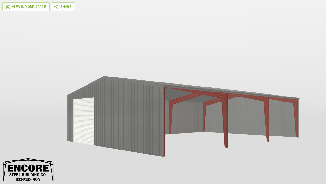 Perspective View Gable 42'X60'X12-tall