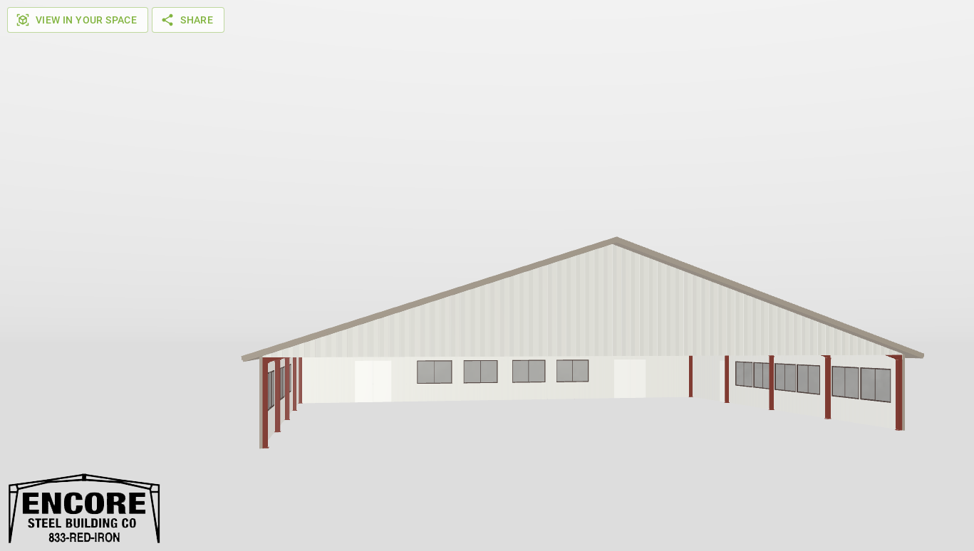 Right Red Iron Gable Style Carport 70'X60'X8-tall