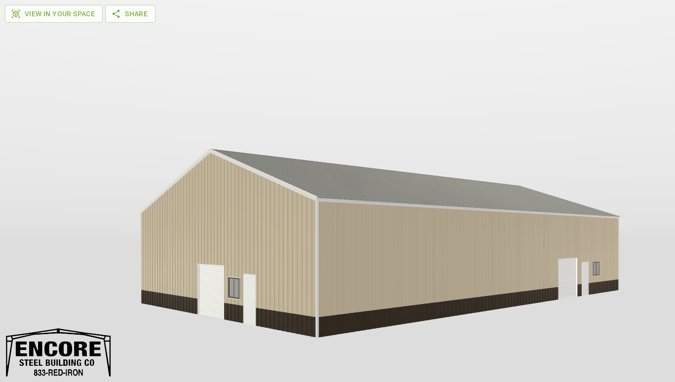 Perspective View Gable 52'X90'X16-tall
