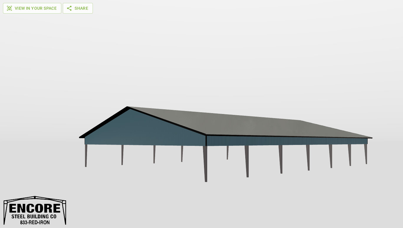 Perspective View Gable 90'X120'X14-tall