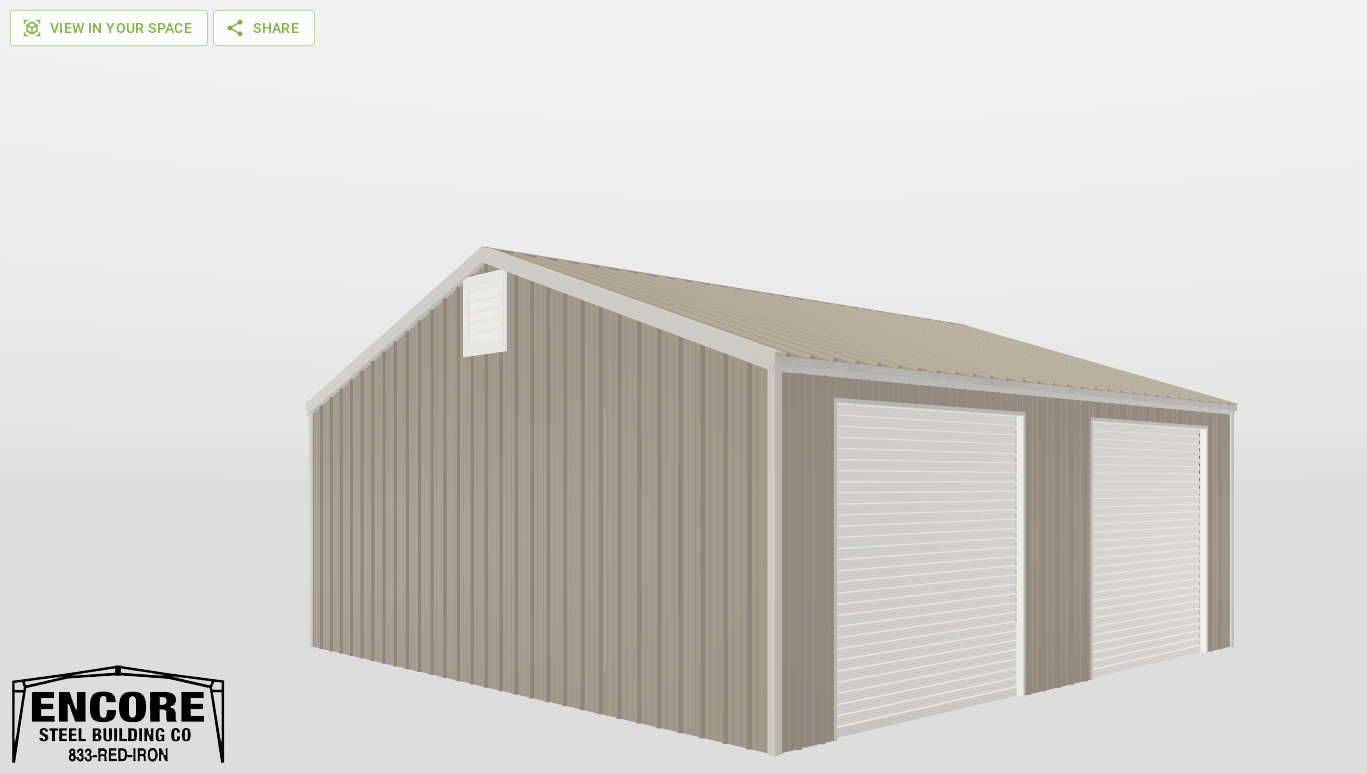 Perspective View Gable 30'X30'X10-tall