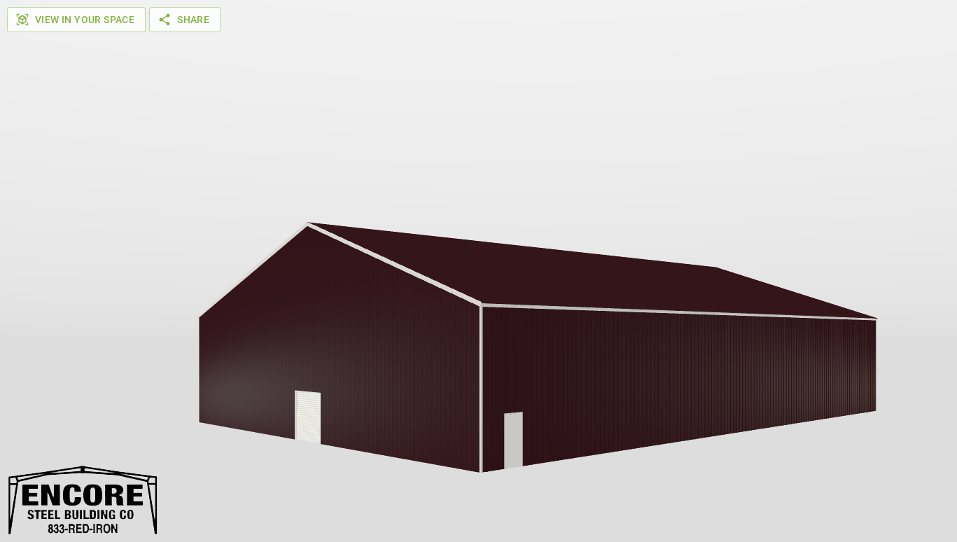 Perspective View Gable 85'X120'X20-tall