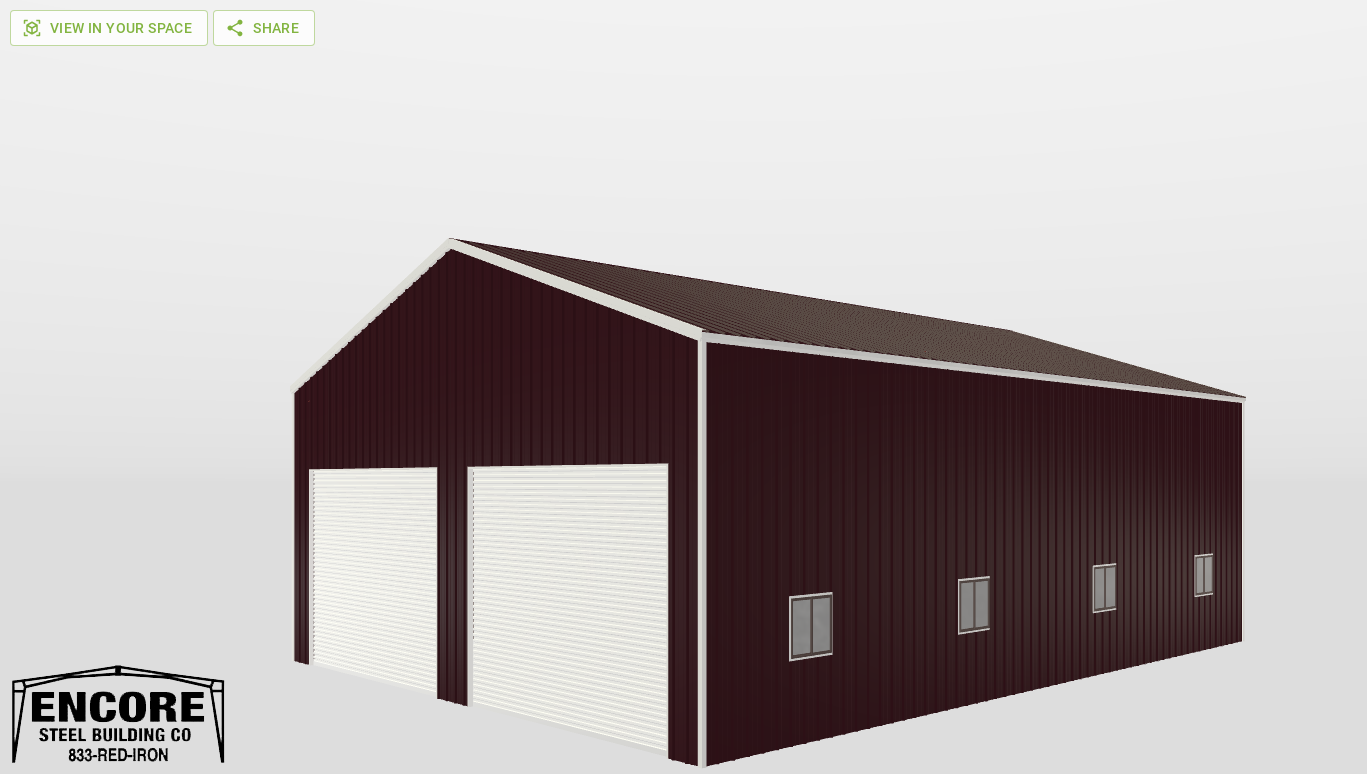 Perspective View Gable 45'X60'X19-tall