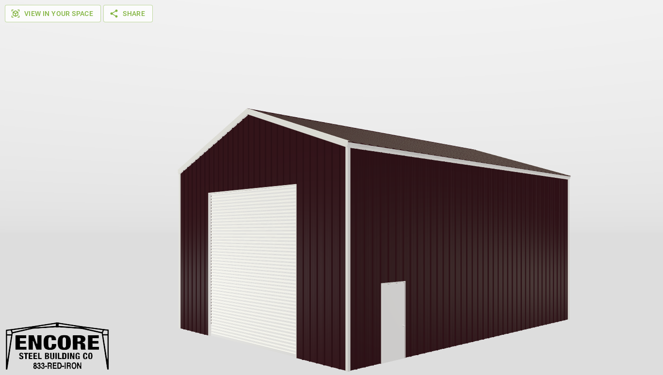 Perspective View Gable 30'X40'X18-tall
