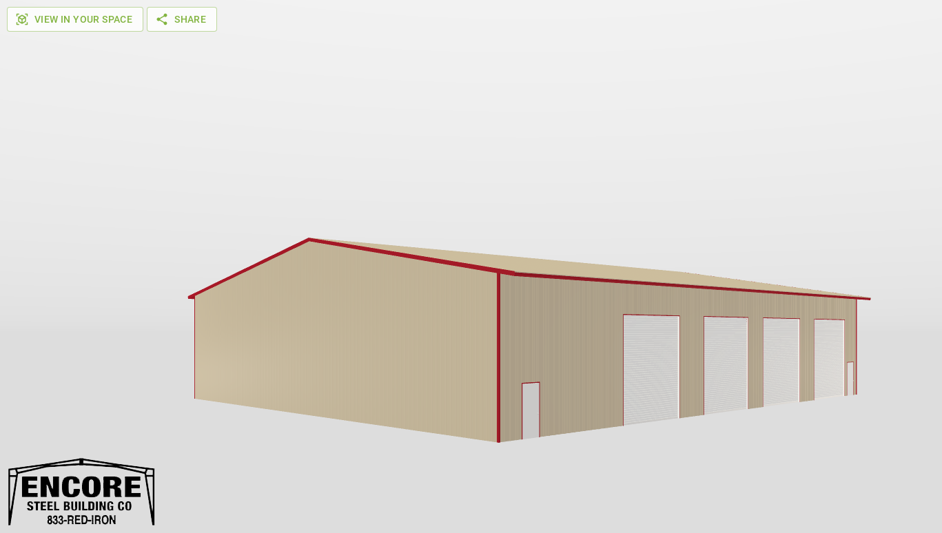 Perspective View Gable 90'X105'X20-tall