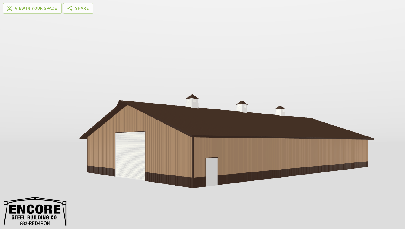 Perspective View Gable 60'X100'X12-tall