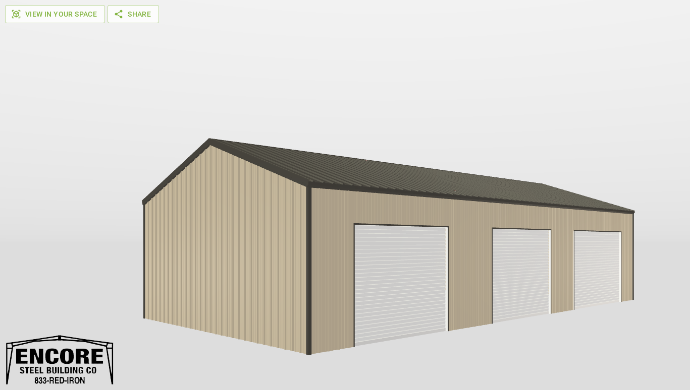Perspective View Gable 30'X60'X12-tall