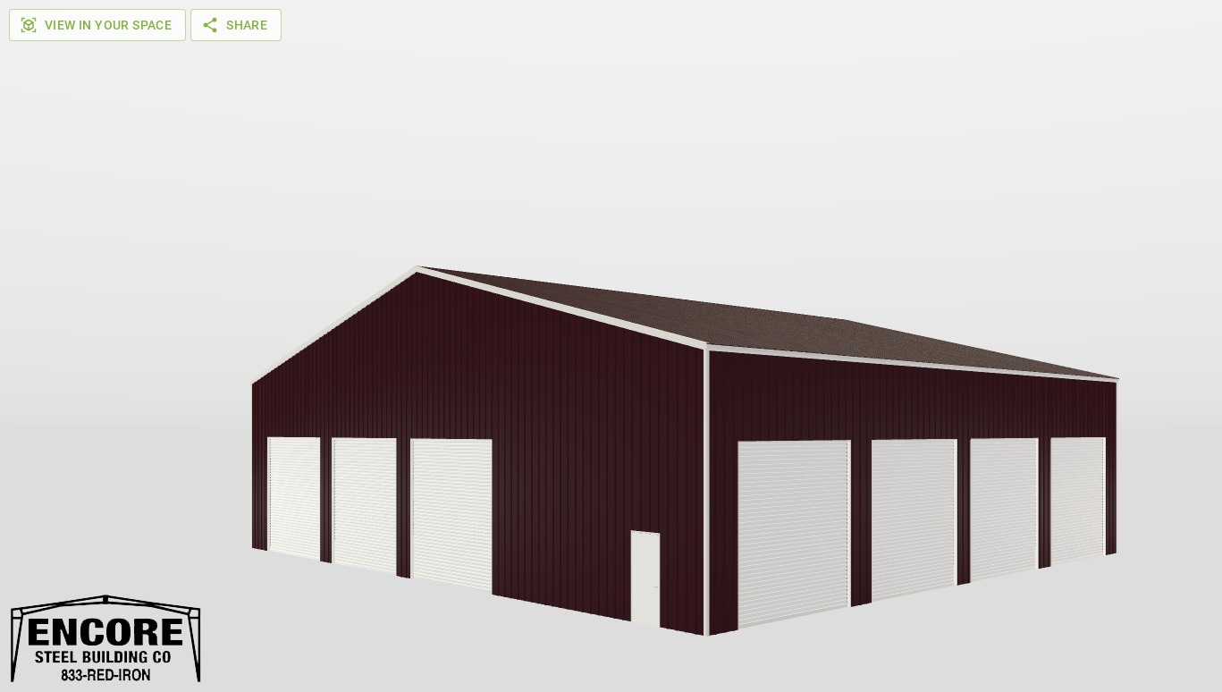 Perspective View Gable 80'X72'X20-tall