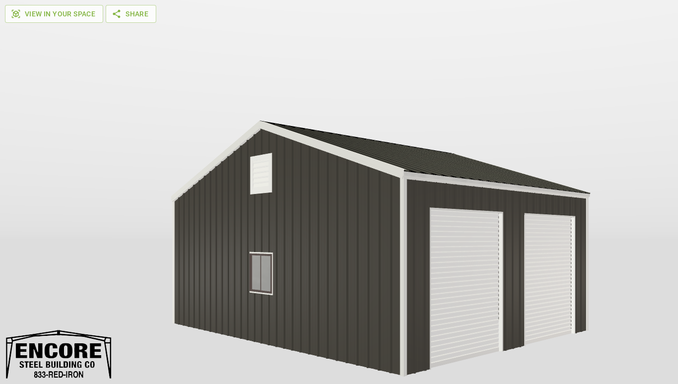 Perspective View Gable 30'X24'X11-tall