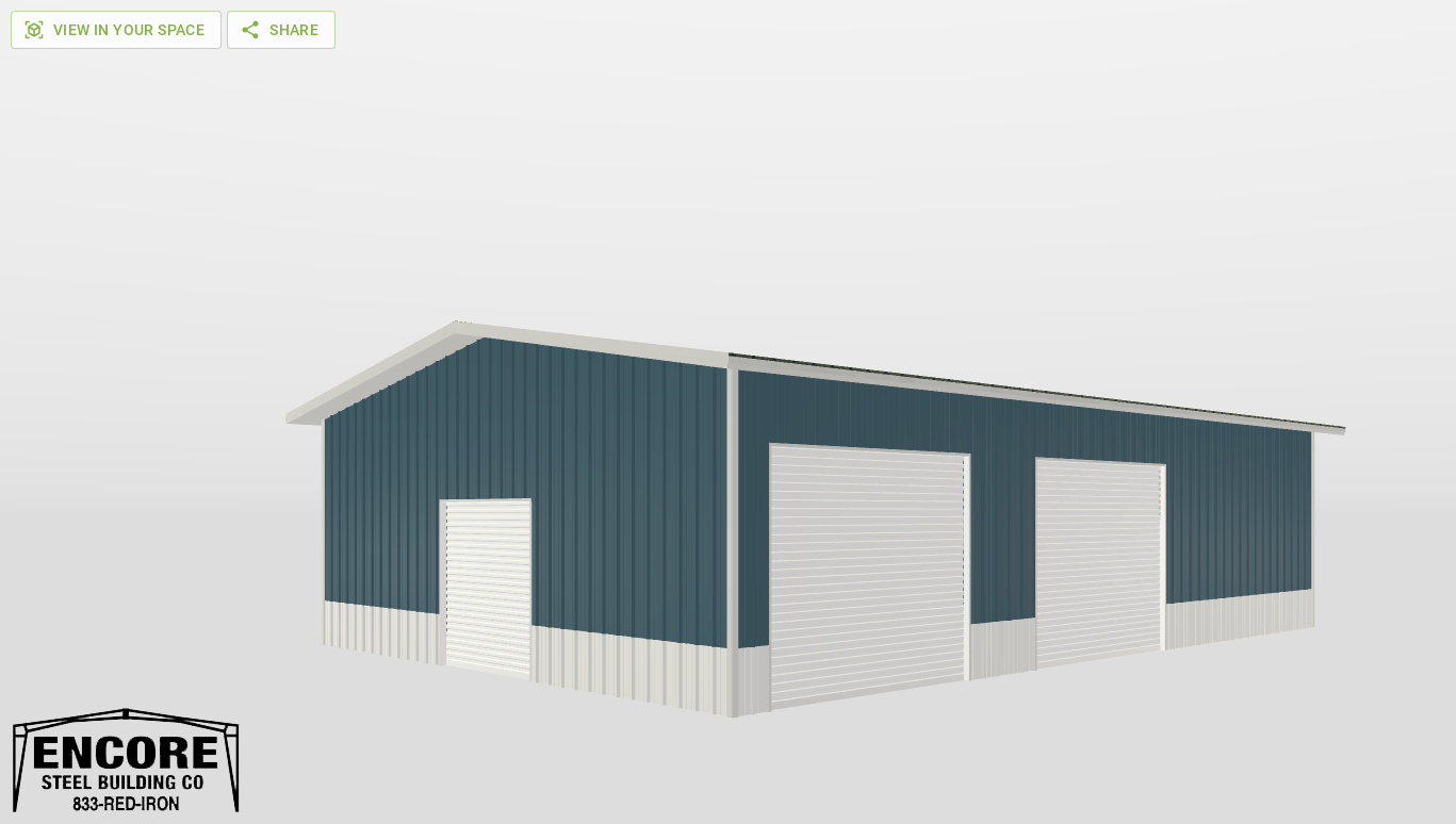 Perspective View Gable 35'X50'X12-tall