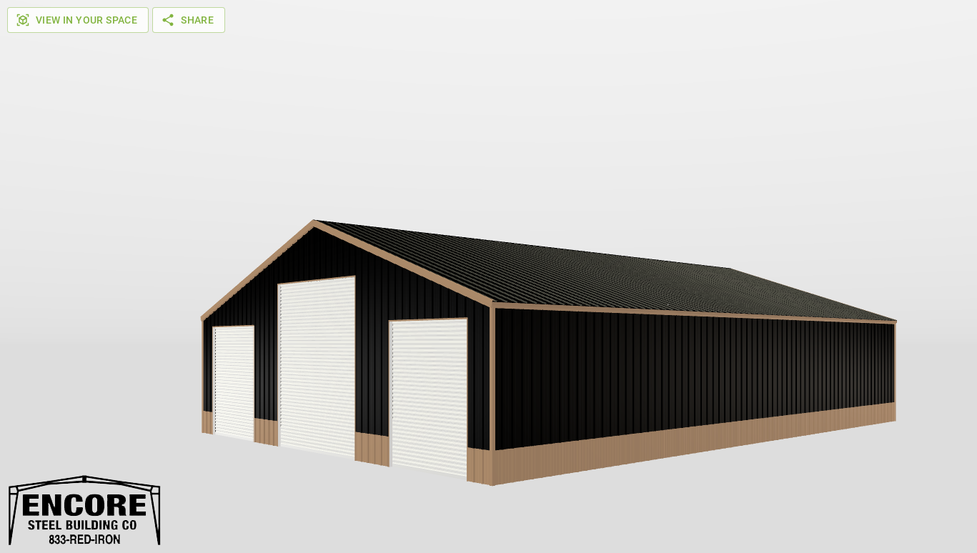 Perspective View Gable 50'X70'X12-tall