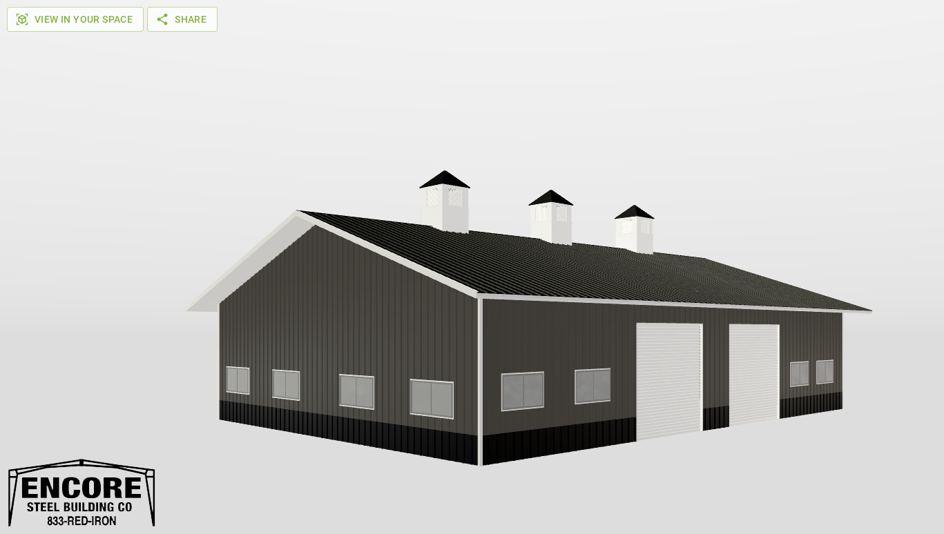 Perspective View Gable 50'X70'X14-tall