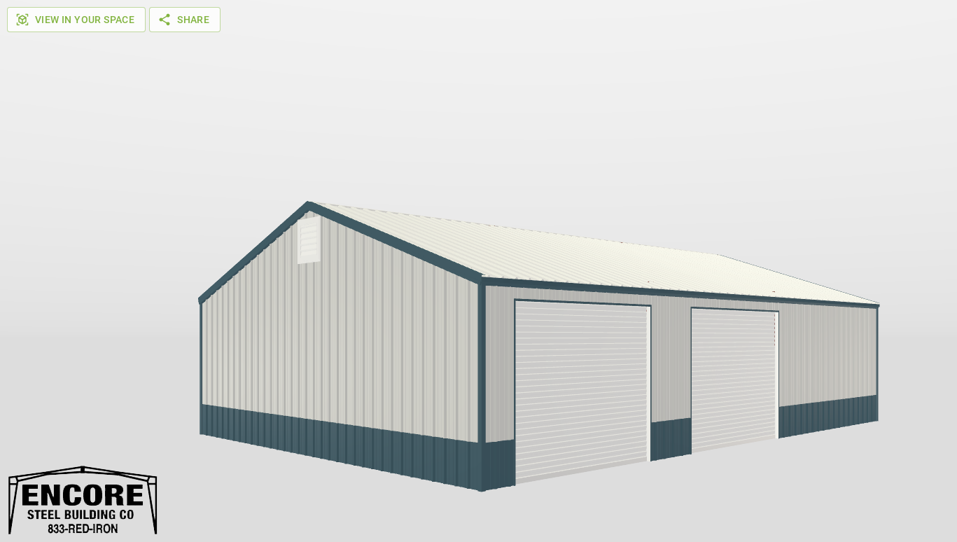 Perspective View Gable 35'X50'X10-tall