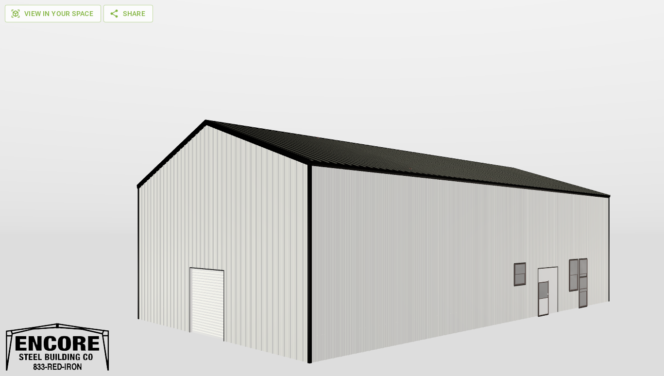 Perspective View Gable 39'X69'X18-tall
