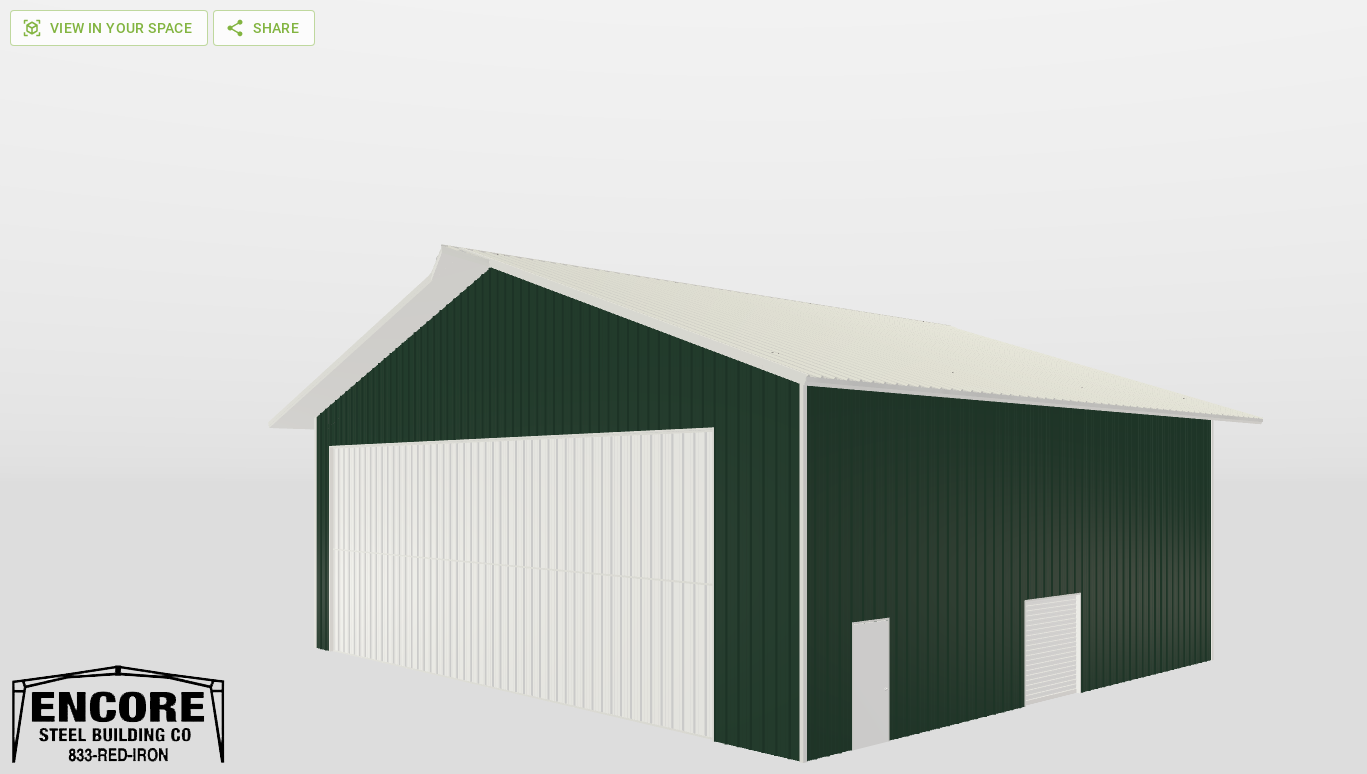 Perspective View Gable 60'X50'X20-tall