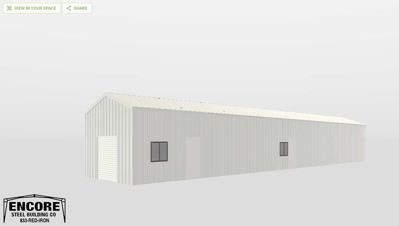Perspective View Gable 16'X80'X10-tall