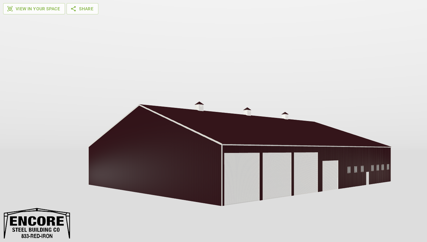 Perspective View Gable 110'X140'X20-tall