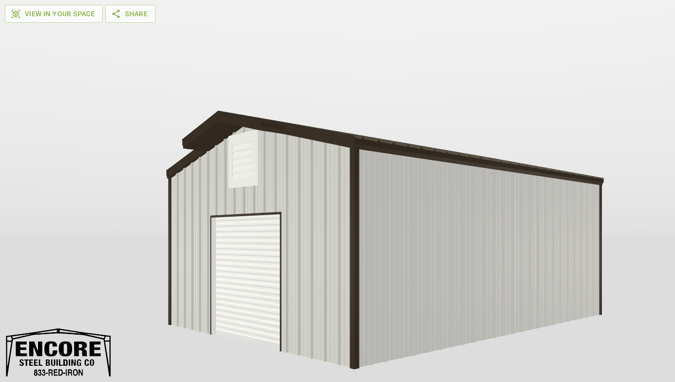 Perspective View Gable 18'X25'X9-tall