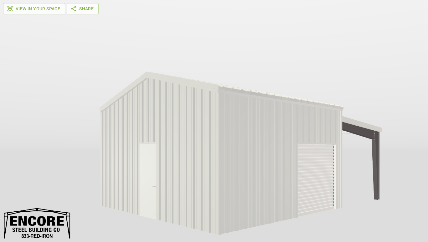 Perspective View Gable 20'X18'X10-tall