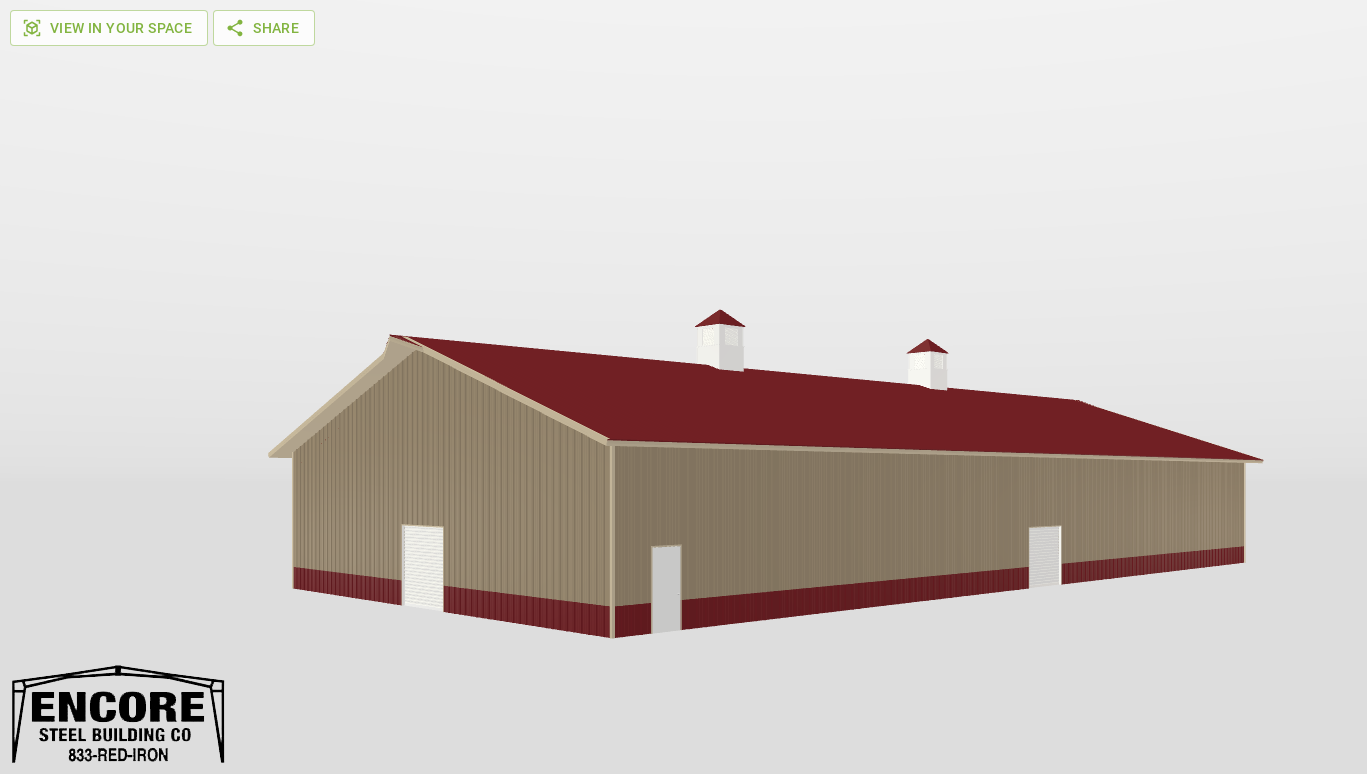 Perspective View Gable 60'X120'X15-tall