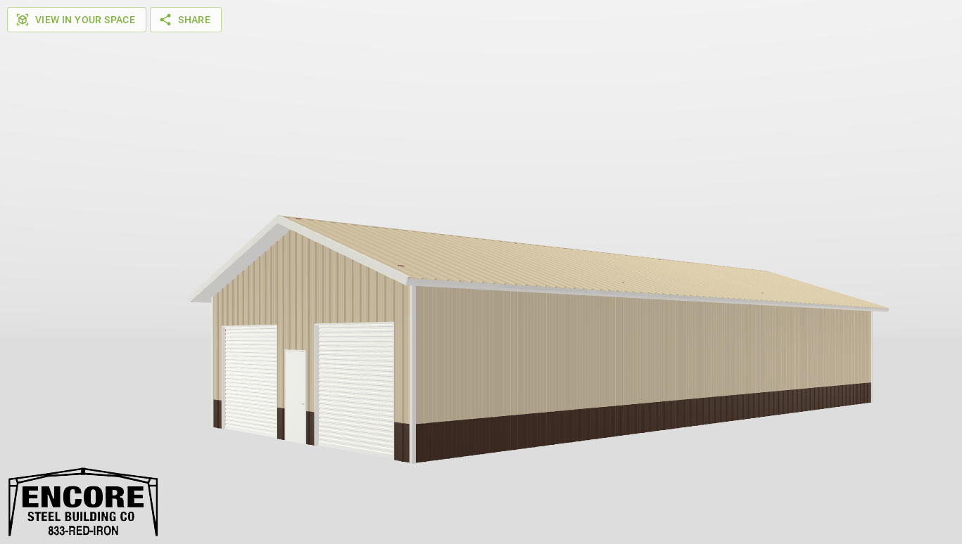Perspective View Gable 30'X70'X11-tall