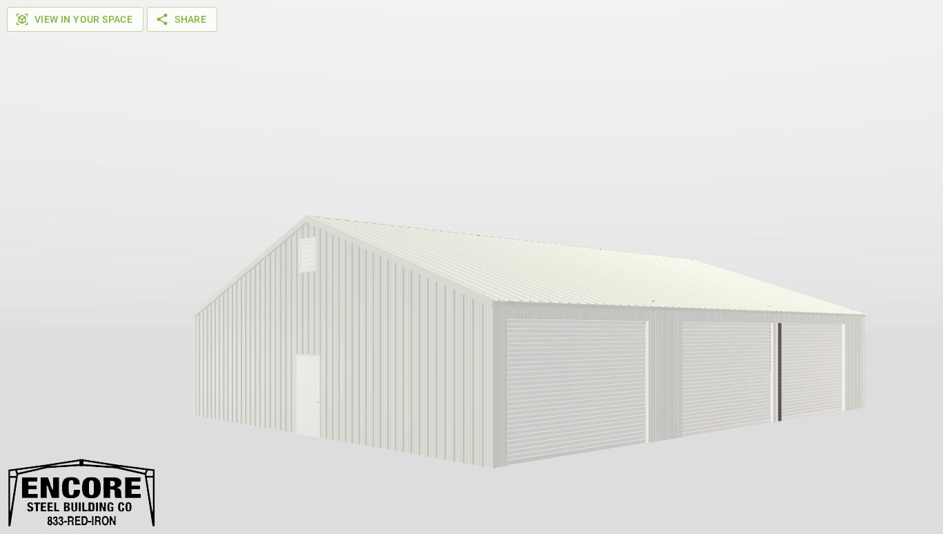 Perspective View Gable 48'X60'X10-tall