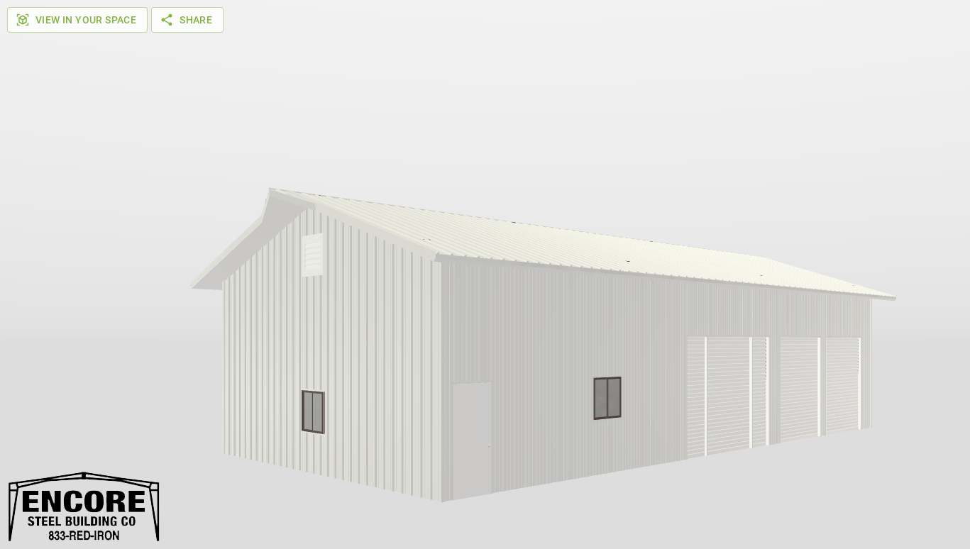 Perspective View Gable 30'X60'X14-tall