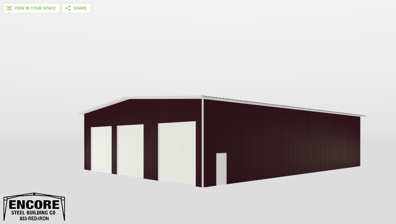 Perspective View Gable 60'X80'X18-tall