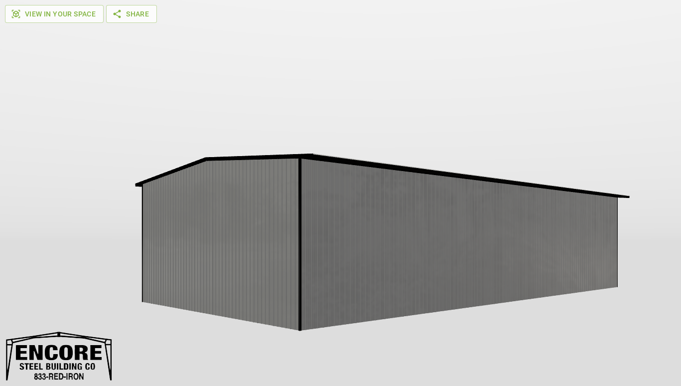 Perspective View Gable 50'X100'X22-tall