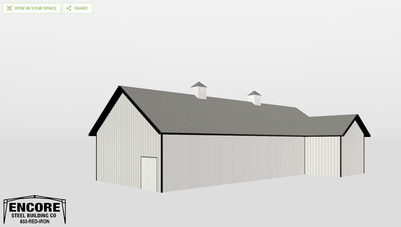 Perspective View Gable 30'X70'X12-tall