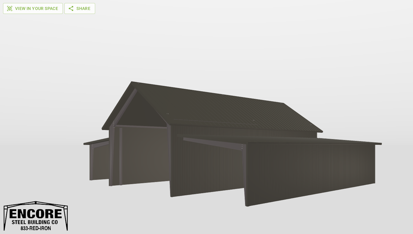 Perspective View Gable 30'X60'X16-tall