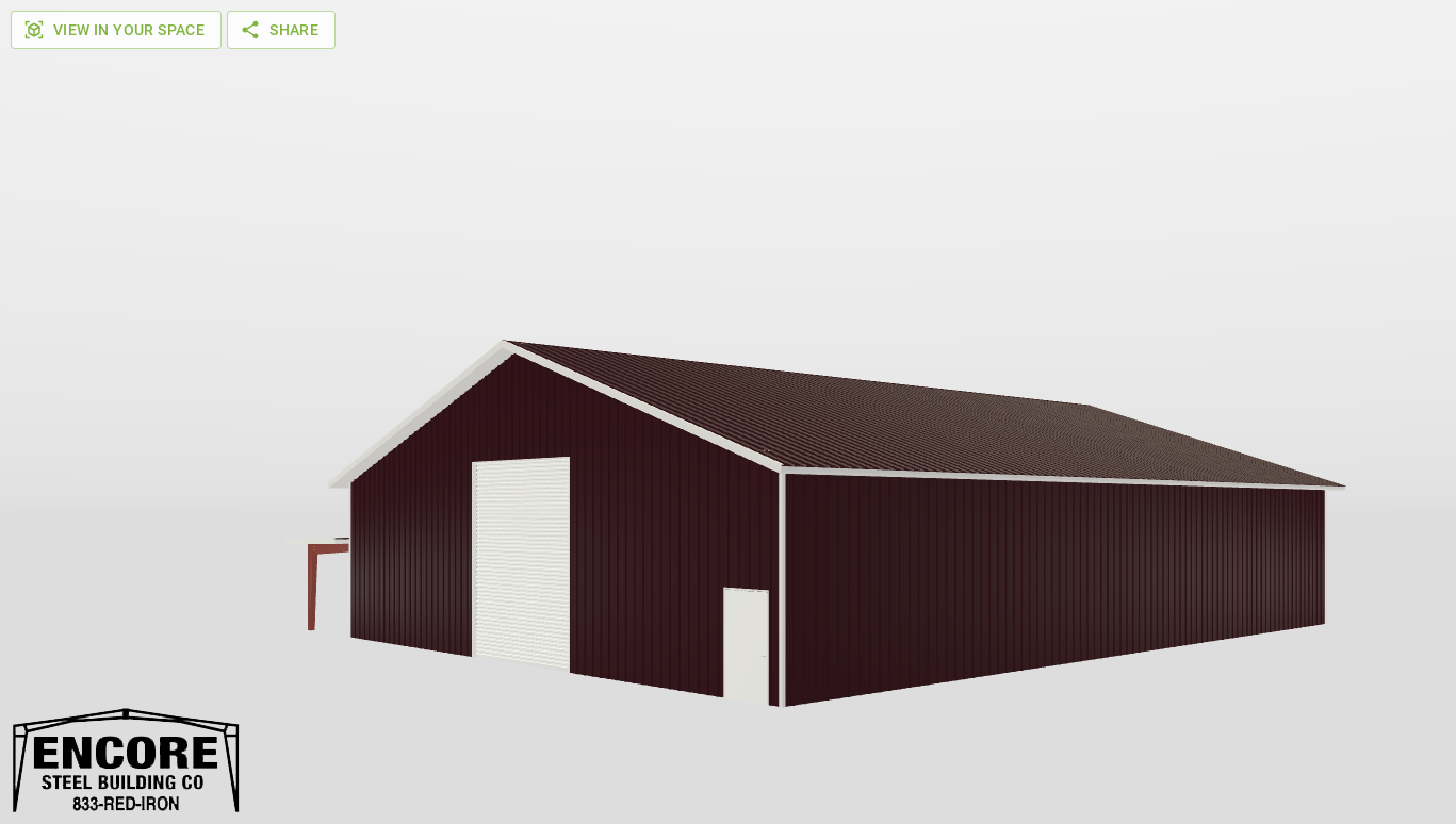 Perspective View Gable 60'X80'X14-tall