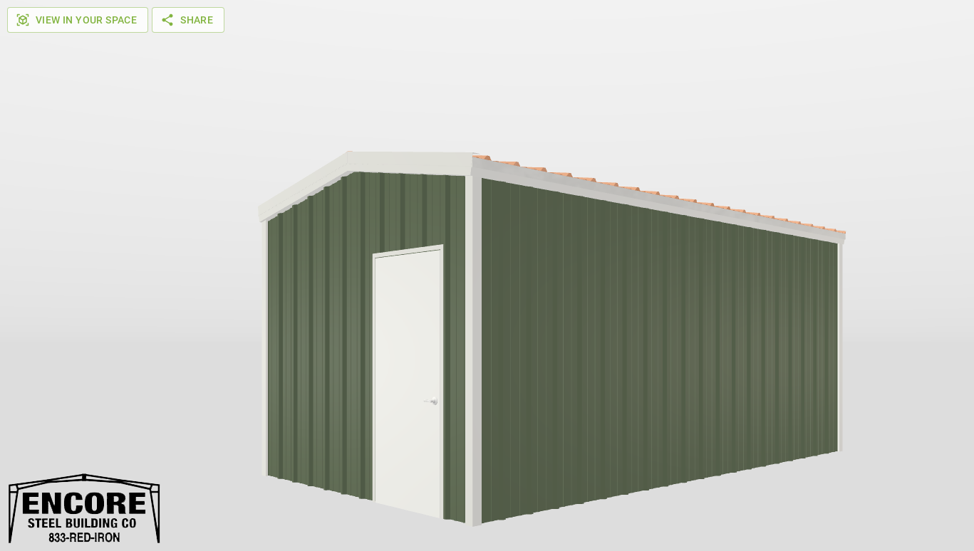 Perspective View Gable 11'X20'X8-tall