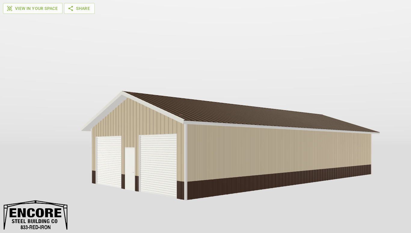 Perspective View Gable 30'X60'X10-tall